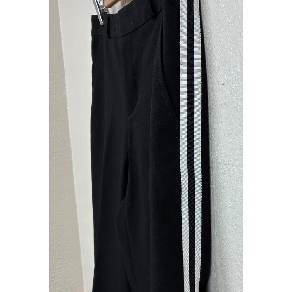 Banana Republic Avery Black Ankle Pants White Side Stripe Tuxedo Trousers 6